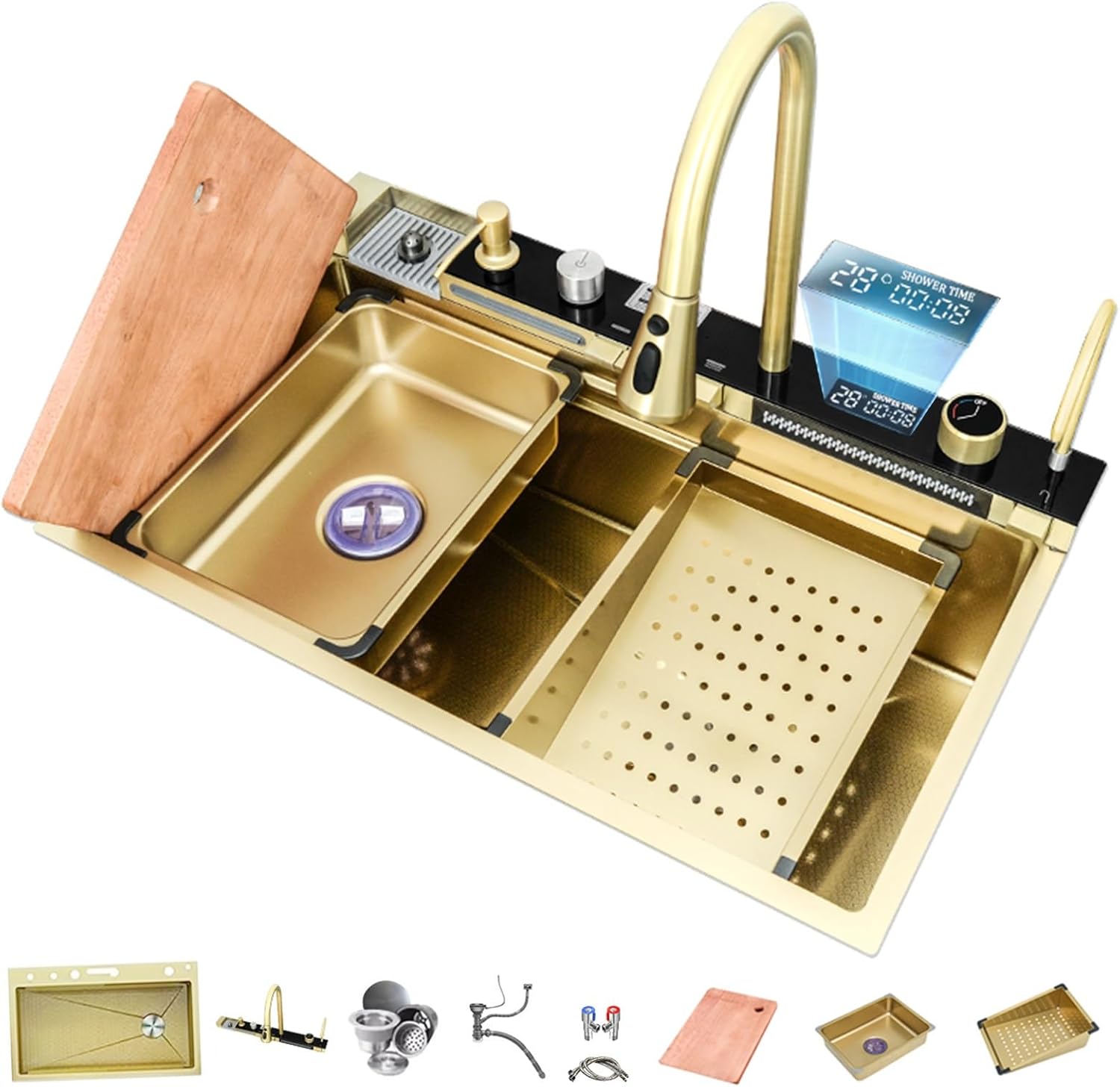 Multifunctional-Waterfall-Kitchen-Sink-Combo-Stainless-Steel-304-