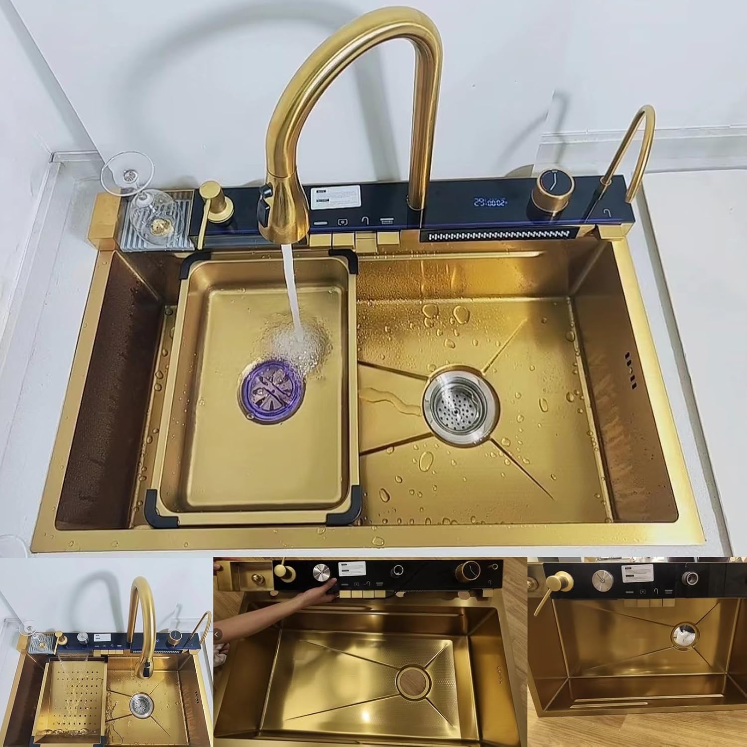 Multifunctional-Waterfall-Kitchen-Sink-Combo-Stainless-Steel-304-