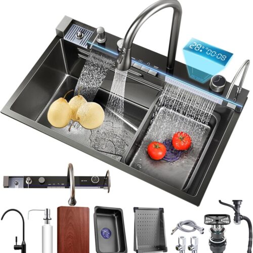 Multifunctional-Waterfall-Kitchen-Sink-Combo-Stainless-Steel-304-