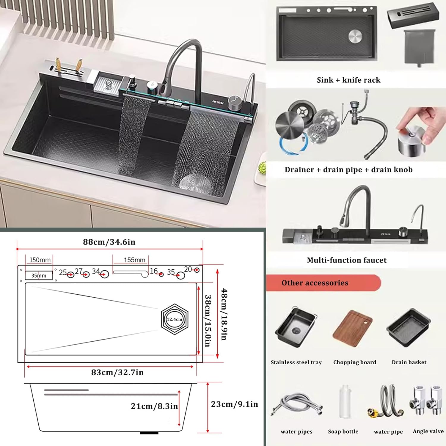 Multifunctional-Waterfall-Kitchen-Sink-Combo-Stainless-Steel-304-