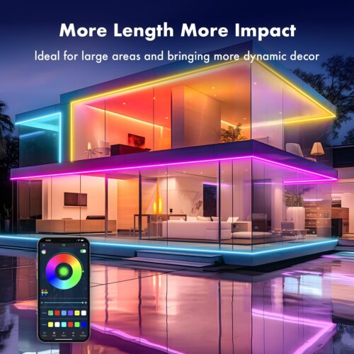 LED Neon Strip Light 20FT/6M RGB LED Strip Lights,with Remote Control/APP