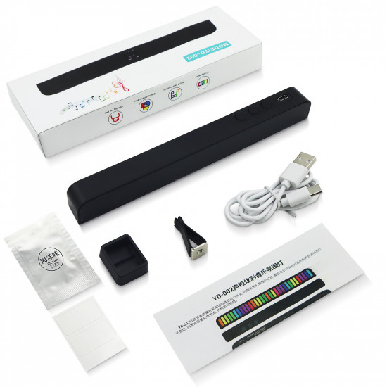 Sound Activated Rgb Wireless Rhythmic Led Bar. Rechargeable Rhythm Lights Charges with Included USB Cable. - Image 5