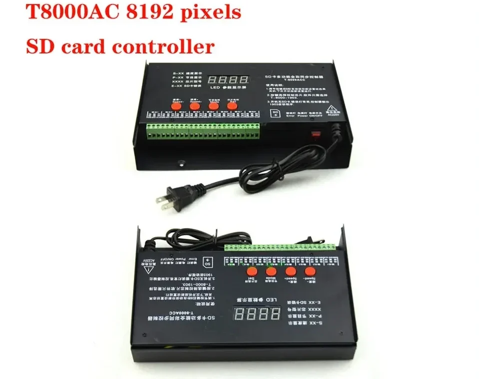 T8000AC SD Card Controller 8192 - WS2811 WS2812B LED Symphony Light Strip