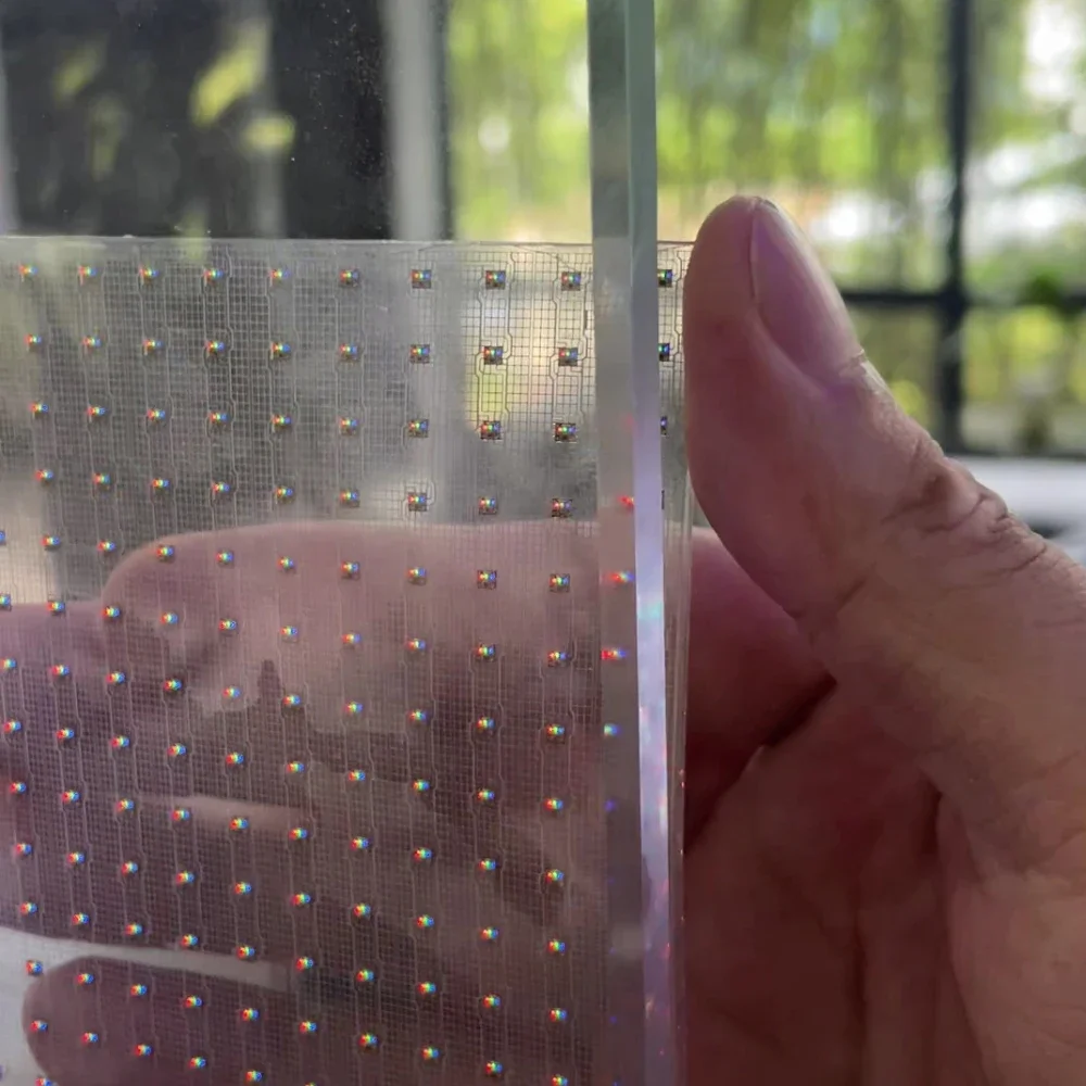 Indoor Outdoor Adhesive Transparent Flexible LED Screen Display Panel Transparent LED Film Screen For Glass - Image 6