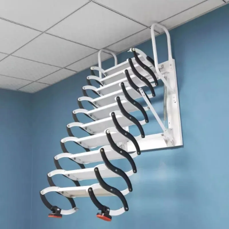 Steel folding ladder