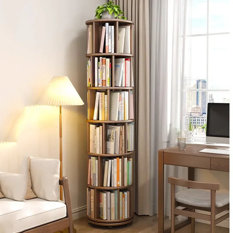 360° rotating bookshelf