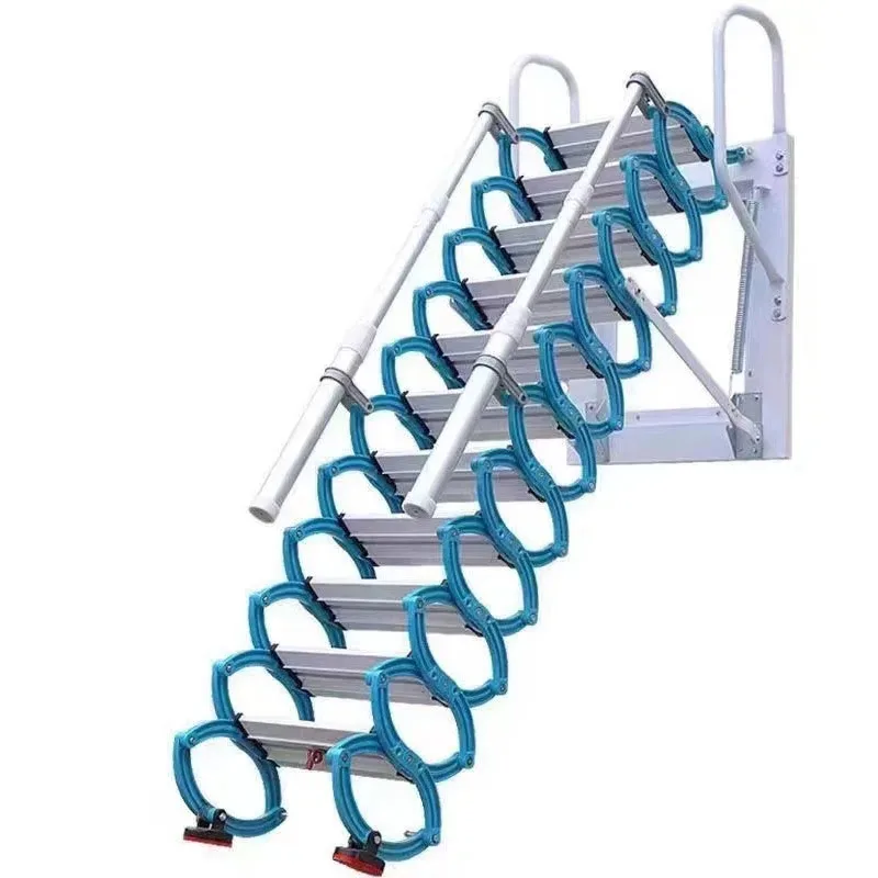Steel folding ladder