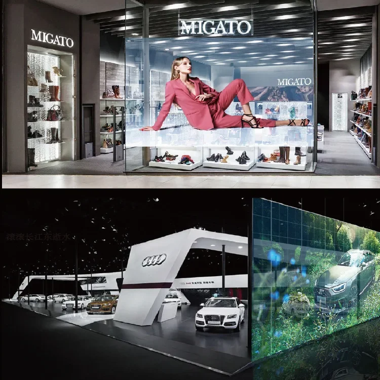 P6 P8 P10 Crystal Film Screen Adhesive Flexible | Outdoor - Indoor | Glass Transparent Film Crystal Led Screen - Image 2